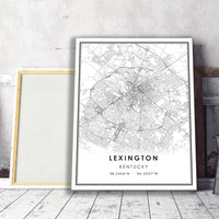 
              Lexington, Kentucky Modern Map Print 
            