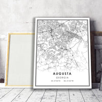 
              Augusta, Georgia Modern Map Print 
            