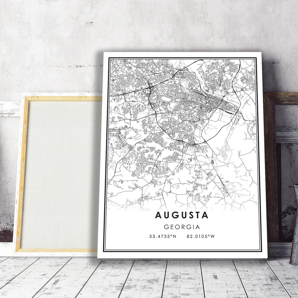Augusta, Georgia Modern Map Print 