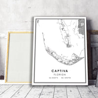 
              Captiva, Florida Modern Map Print 
            