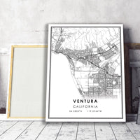 
              Ventura, California Modern Map Print 
            