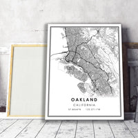 
              Oakland, California Modern Map Print
            