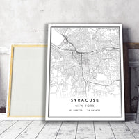 
              Syracuse, New York Modern Map Print
            