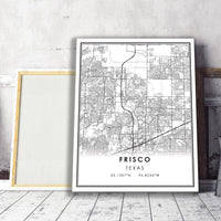 
              Frisco, Texas Modern Map Print 
            