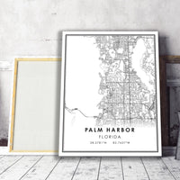 
              Palm Harbor, Florida Modern Map Print 
            