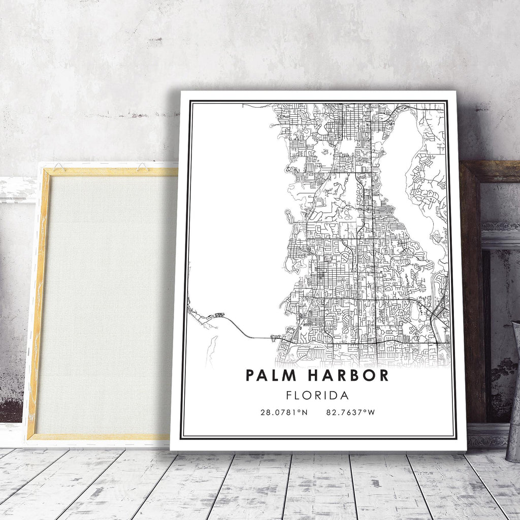 Palm Harbor, Florida Modern Map Print 