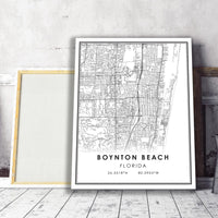 
              Boynton Beach, Florida Modern Map Print 
            