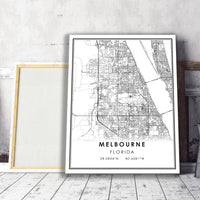 
              Melbourne, Florida Modern Map Print 
            