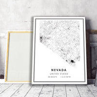 
              Nevada, United States Modern Style Map Print 
            