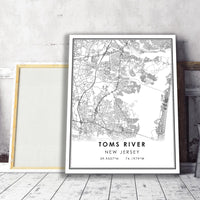 
              Toms River, New Jersey Modern Map Print
            