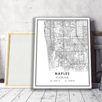 Naples, Florida Modern Map Print 