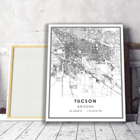 
              Tucson, Arizona Modern Map Print 
            