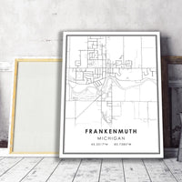 
              Frankenmuth, Michigan Modern Map Print 
            