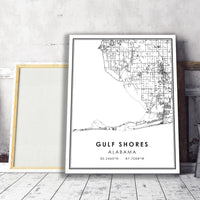 
              Gulf Shores, Alabama Modern Map Print 
            
