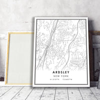 
              Ardsley, New York Modern Map Print 
            