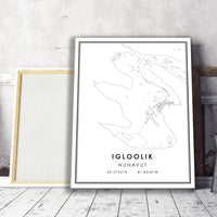 
              Igloolik, Nunavut Modern Style Map Print 
            