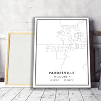 
              Pardeeville, Wisconsin Modern Map Print 
            