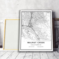 
              Walnut Creek, California Modern Map Print 
            