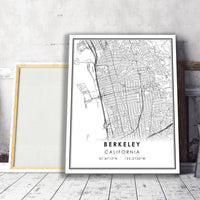 
              Berkeley, California Modern Map Print 
            