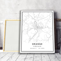 
              Orange, Virginia Modern Map Print
            