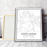 
              Center Harbor, New Hampshire Modern Map Print 
            