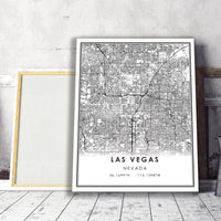 Las Vegas, Nevada Modern Map Print