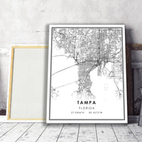 
              Tampa, Florida Modern Map Print 
            