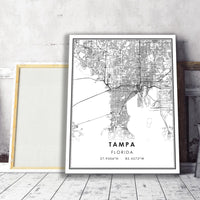 Tampa, Florida Modern Map Print 