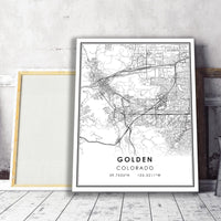 
              Golden, Colorado Modern Map Print 
            
