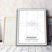 
              Norquay, Saskatchewan Modern Style Map Print 
            