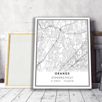 
              Orange, Connecticut Modern Map Print 
            