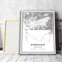 
              Ahwatukee, Arizona Modern Map Print 
            