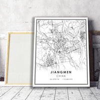 
              Jiangmen, China Modern Style Map Print
            