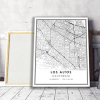 
              Los Altos, California Modern Map Print 
            