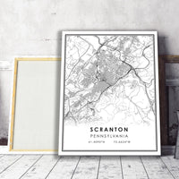 
              Scranton, Pennsylvania Modern Map Print
            