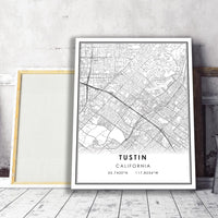 
              Tuslin, California Modern Map Print 
            