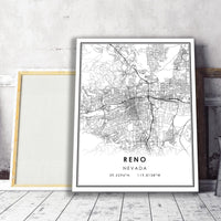 
              Reno, Nevada Modern Map Print 
            