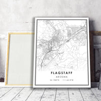 
              Flagstaff, Arizona Modern Map Print 
            