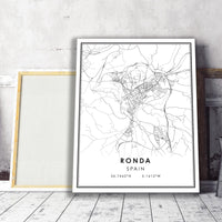 
              Ronda, Spain Modern Style Map Print 
            
