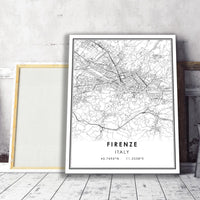 
              Firenze, Italy Modern Style Map Print 
            
