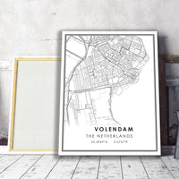 
              Volendam, Netherlands Modern Style Map Print 
            