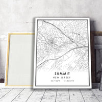 
              Summit, New Jersey Modern Map Print 
            