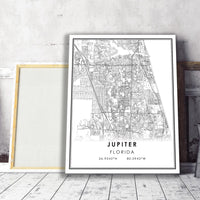 
              Jupiter, Florida Modern Map Print
            