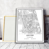 Jupiter, Florida Modern Map Print