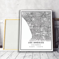 
              Los Angeles, California Modern Map Print 
            