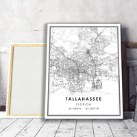
              Tallahassee, Florida Modern Map Print 
            