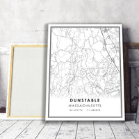 
              Dunstable, Massachusetts Modern Map Print 
            