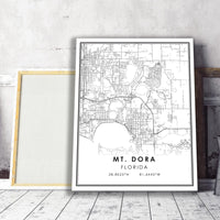 
              Mt Dora, Florida Modern Map Print 
            