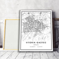 
              Vitoria-Gasteiz, Spain Modern Style Map Print 
            
