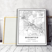 
              Broomfield, Colorado Modern Map Print 
            